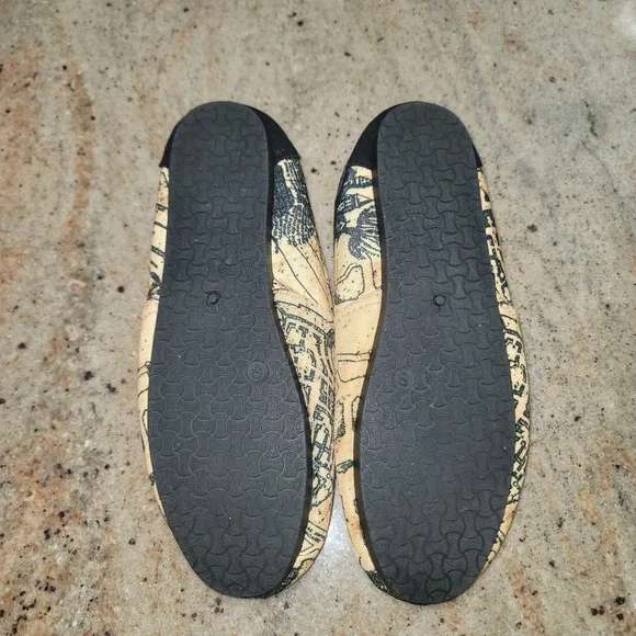 Harry Potter Marauder's Map Slip On Flats Women Size Small 6/7 Balletcore Wizard - Picture 7 of 8